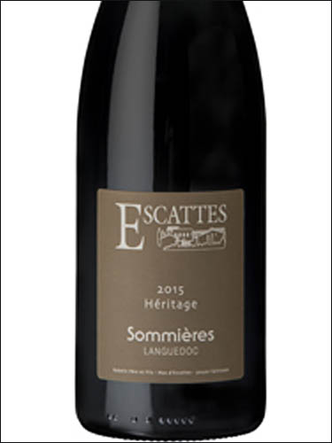фото Escattes Heritage Languedoc Sommieres AOC Эскат Эритаж Лангедок Сомьер Франция вино красное