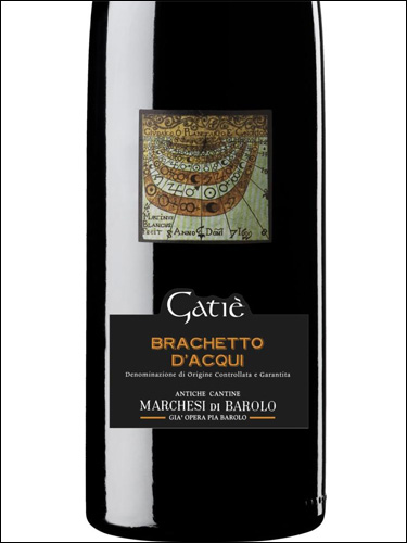 фото Marchesi di Barolo Gatie Brachetto d’Acqui DOCG Маркези ди Бароло Гатье Бракетто д’Акви Италия вино красное
