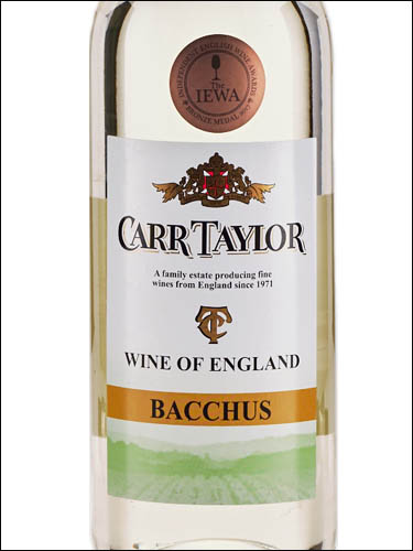 фото Carr Taylor Bacchus Карр Тейлор Бахус Великобритания вино белое