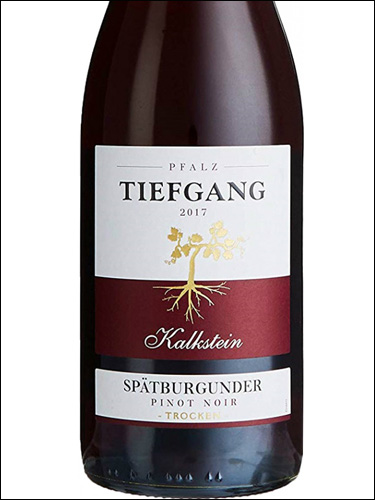 фото Tiefgang Spatburgunder Kalkstein Pfalz Тиефганг Шпетбургундер Калькштайн Пфальц Германия вино красное