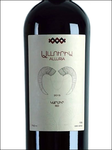 фото Alluria Red Dry Аллурия красное сухое Армения вино красное