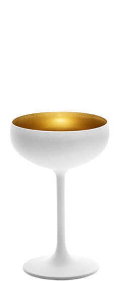 фото бокал Stolzle Elements Champagne Saucer White-Gold для игристого для шампанского 