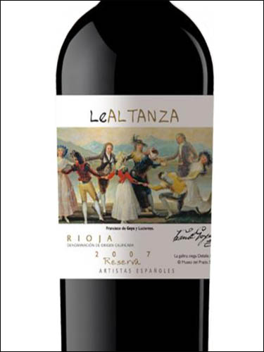 фото вино Le Altanza Artistas Espanoles Goya Reserva Rioja DOC 