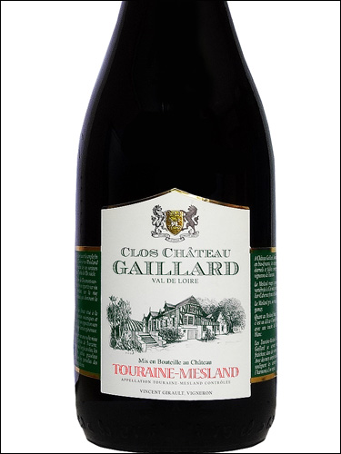 фото Chateau Gaillard Touraine-Mesland Rouge AOC Шато Гайяр Турень-Мелан Руж Франция вино красное
