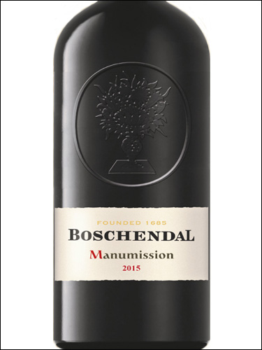 фото Boschendal Heritage Collection Manumission Бошендаль Эритаж Коллекшн Манумишн ЮАР вино красное