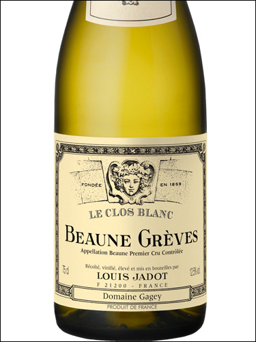 фото Louis Jadot Beaune Greves Le Clos Blanc Premier Cru  AOC Луи Жадо Бон Грев Ле Кло Блан Премье Крю Франция вино белое