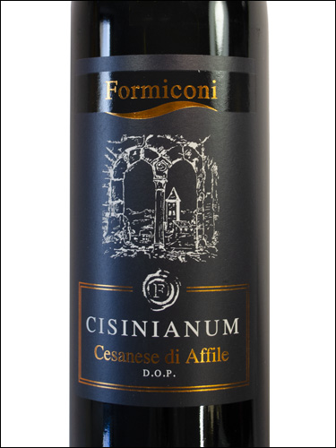 фото Formiconi Cisinianum Cesanese di Affile DOP Формикони Чизинианум Чезанезе ди Аффиле Италия вино красное