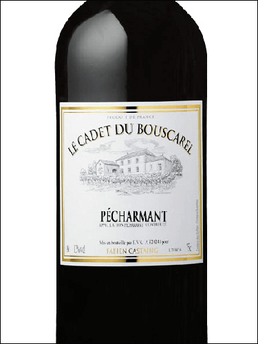 фото Le Cadet du Bouscarel Rouge Pecharmant AOC Ле Каде дю Бускарель Руж Пешарман Франция вино красное