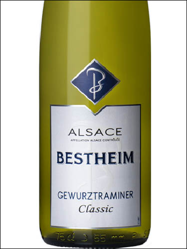 фото Bestheim Classic Gewurztraminer Alsace AOC Бестхайм Классик Гевюрцтраминер Эльзас Франция вино белое
