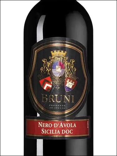 фото Bruni Nero d'Avola Sicilia DOC Бруни Неро д'Авола Сицилия Италия вино красное