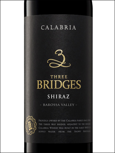 фото Calabria Family Wines Three Bridges Shiraz Barossa Valley Калабрия Фэмили Вайнс 3 Бриджес Шираз Долина Баросса Австралия вино красное