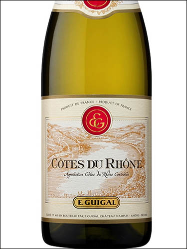 фото E.Guigal Cotes du Rhone Blanc AOC Э. Гигаль  Кот дю Рон Блан АОС Франция вино белое
