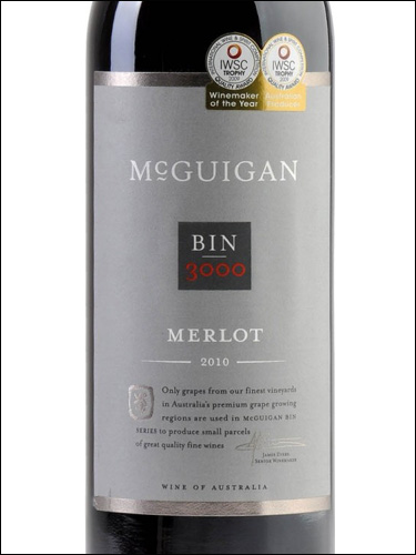 фото McGuigan BIN 3000 Merlot Limestone Coast МакГиган Бин 3000 Мерло Лаймстон Кост Австралия вино красное