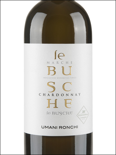 фото Umani Ronchi Le Busche Marche Chardonnay IGT Умани Ронки Ле Буске Марке Шардоне Италия вино белое