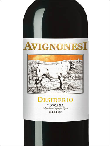 фото Avignonesi Desiderio Merlot Toscana IGT Авиньонези Дезидерио Мерло Тоскана Италия вино красное