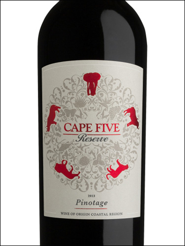 фото Cape Five Reserve Pinotage Кейп Файв Резерв Пинотаж ЮАР вино красное