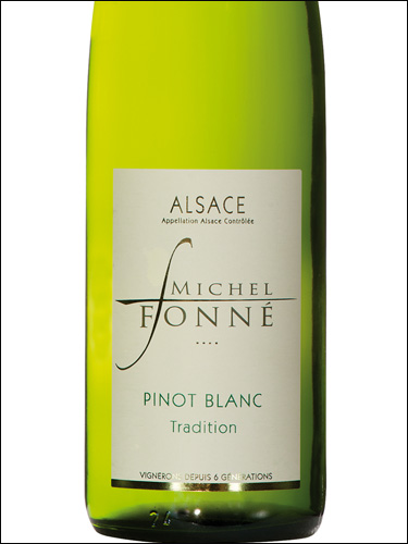 фото Michel Fonne Pinot Blanc Tradition Alsace AOC Мишель Фонне Пино Блан Традисьон Эльзас Франция вино белое