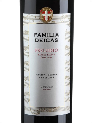 фото Familia Deicas Preludio Barrel Select Tinto Фамилия Дейкас Прелюдио Баррель Селект Тинто Уругвай вино красное