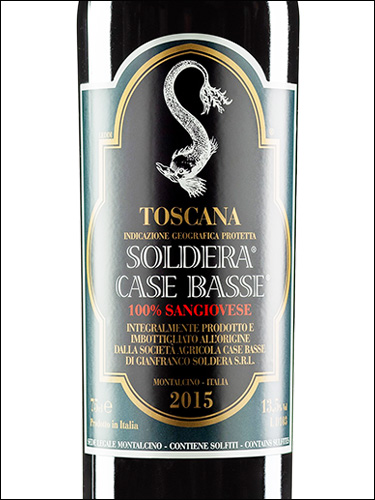 фото Soldera Case Basse Sangiovese Toscana IGP Сольдера Казе Бассе Санджовезе Тоскана Италия вино красное