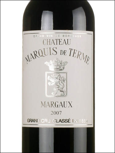 фото Chateau Marquis de Terme 4-eme Grand Cru Classe Margaux AOC Шато Марки де Терм Марго Франция вино красное
