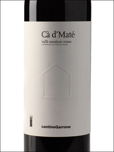 фото Cantine Garrone Ca d’Mate Valli Ossolane Rosso DOC Кантине Гарроне Ка д’Мате Валли Оссолане Россо Италия вино красное