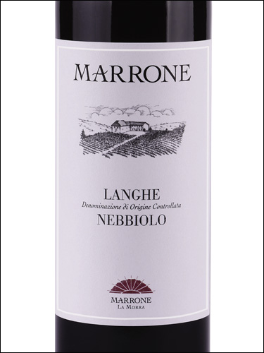 фото Marrone Langhe Nebbiolo DOC Марроне Ланге Неббиоло Италия вино красное