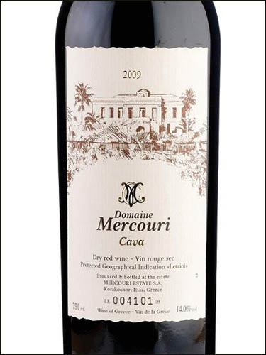 фото Domaine Mercouri Cava Rouge sec Letrina PGI Домен Меркури Кава Руж сек Летрина Греция вино красное