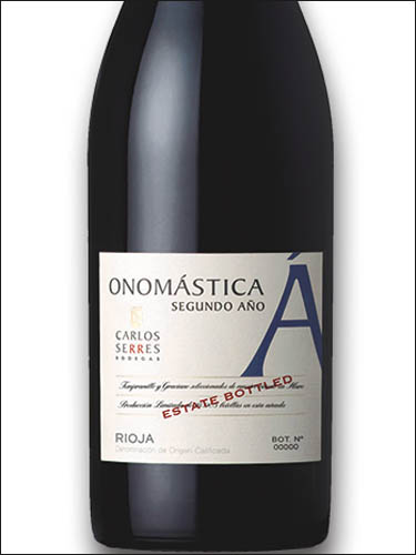 фото вино Carlos Serres Onomastica Segundo Ano Rioja DOC 