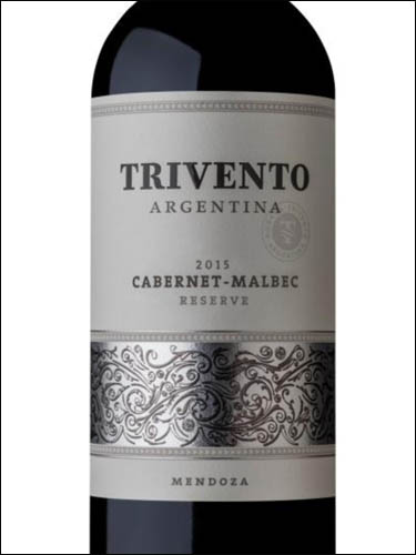 фото Trivento Reserve Cabernet-Malbec Mendoza Тривенто Резерве Каберне-Мальбек Мендоса Аргентина вино красное