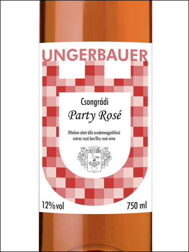 фото Ungerbauer Csongradi Party Rose szaraz Унгербауэр Чонгради Пати Розе сараз Венгрия вино розовое