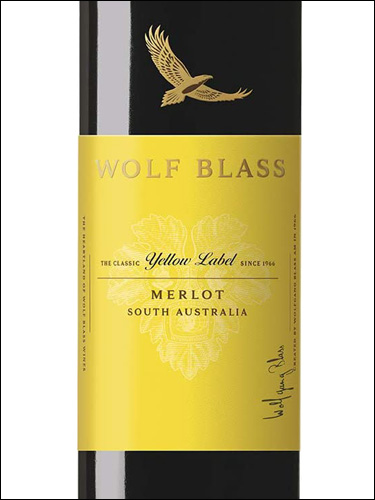 фото Wolf Blass Yellow Label Merlot South Australia Вольф Бласс Йеллоу Лейбл Мерло Южная Австралия Австралия вино красное