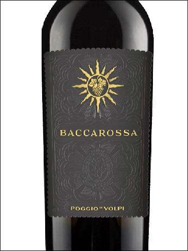 фото Poggio le Volpi Baccarossa Lazio IGT Поджио Ле Волпи Баккаросса Лацио ИГТ Италия вино красное