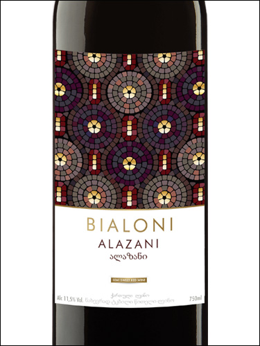 фото Bialoni Alazani Red Биалони Алазани Красное Грузия вино красное