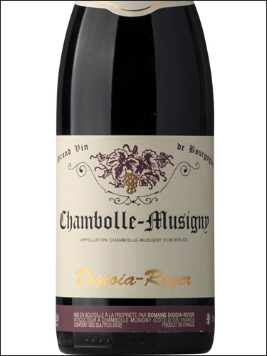 фото Digioia-Royer Chambolle-Musigny AOC Дижойя-Руайе Шамболь-Мюзиньи Франция вино красное