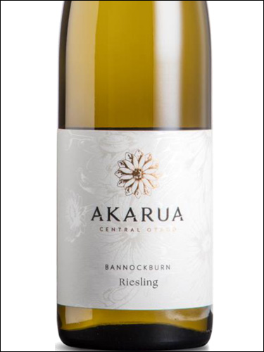 фото Akarua Dry Riesling Bannockburn Акаруа Драй Рислинг Бэннокберн Новая Зеландия вино белое
