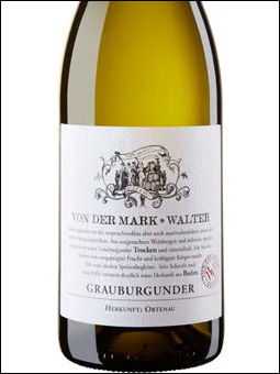 фото Von der Mark Walter Grauburgunder Baden Фон дер Марк Вальтер Граубургундер Баден Германия вино белое