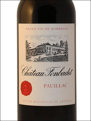фото Chateau Fonbadet Cru Bourgeois Pauillac AOC Шато Фонбаде Пойяк Франция вино красное