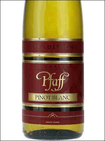 фото Pfaff Tradition Pinot Blanc Alsace AOC Пфафф Традисьон Пино Блан Эльзас Франция вино белое