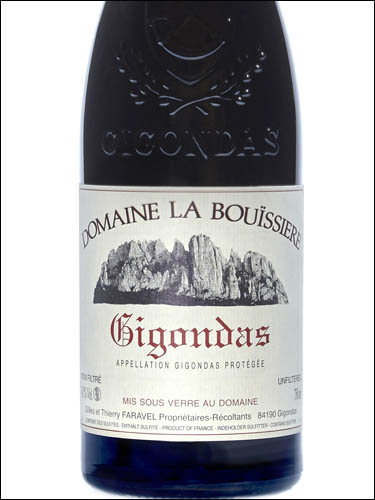 фото Domaine La Bouissiere Gigondas AOC Домен Ля Буиссьер Жигондас Франция вино красное