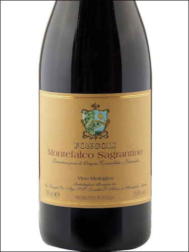 фото  Fongoli Montefalco Sagrantino DOCG Фонголи Монтефалько Сагрантино Италия вино красное