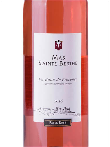 фото Mas de Sainte Berthe Passe Rose Les Baux de Provence AOC Мас де Сент Берт Пасс Розе Ле Бо де Прованс Франция вино розовое