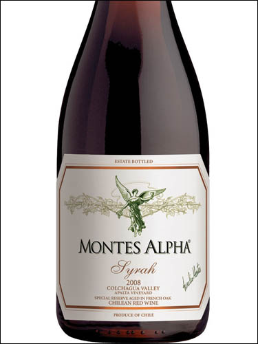 фото Montes Alpha Syrah Valle de Colchagua DO Монтес Альфа Сира Долина Кольчагуа Чили вино красное