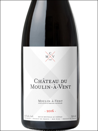 фото Chateau du Moulin-a-Vent Moulin-a-Vent AOC Шато дю Мулен-а-Ван Мулен-а-Ван Франция вино красное