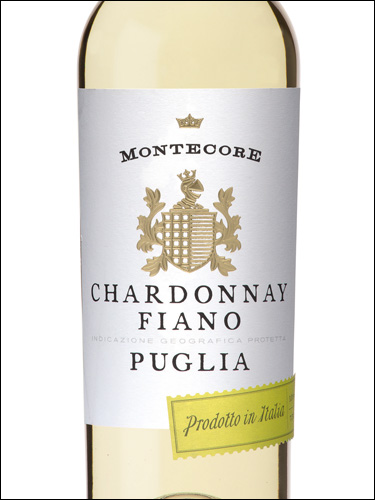 фото Montecore Chardonnay Fiano Puglia IGP Монтекоре Шардоне Фиано Апулия Италия вино белое