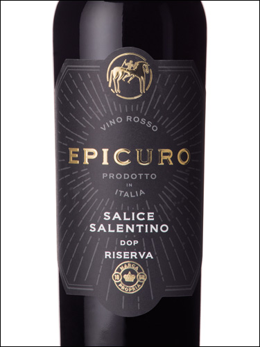 фото Epicuro Riserva Salice Salentino DOP Эпикуро Ризерва Саличе Салентино Италия вино красное