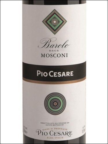 фото Pio Cesare Barolo Mosconi DOCG Пио Чезаре Бароло Москони Италия вино красное