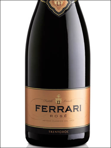фото Ferrari Brut Rose Trento DOC Феррари Брют Розе Тренто ДОК Италия вино розовое