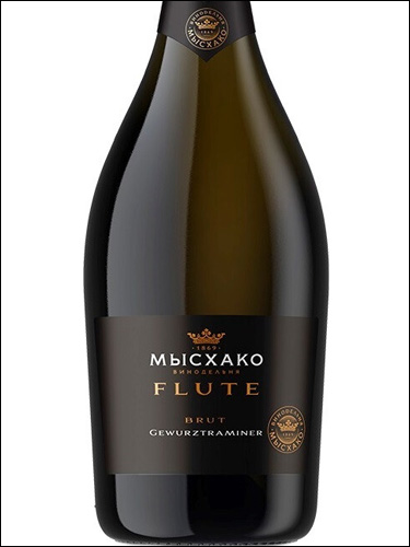 фото Myskhako Flute Gewurztraminer Brut Мысхако Флюте Гевюрцтраминер Брют Россия вино белое