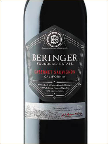 фото Beringer Founder's Estate Cabernet Sauvignon California Беринджер Фаундерс Эстейт Каберне Совиньон Калифорния США вино красное