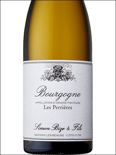 фото Simon Bize & Fils Bourgogne Les Perrieres Blanc AOC Симон Биз э Фис Бургонь Ле Перьер Блан Франция вино белое